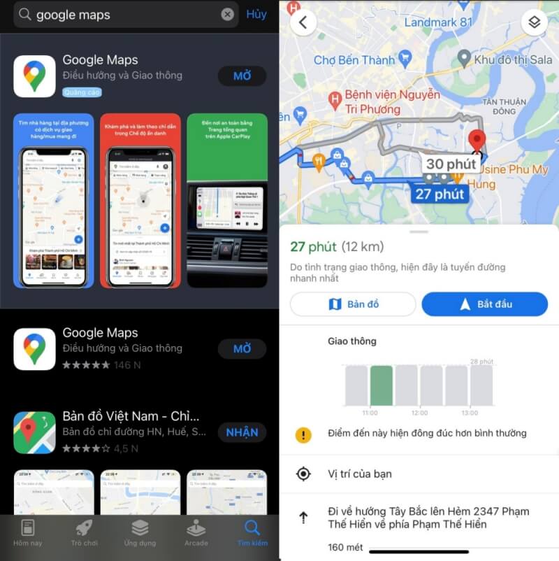 Google Map - một ứng dụng bản đồ và hướng dẫn chỉ đường đang được sử dụng rất phổ biến hiện nay