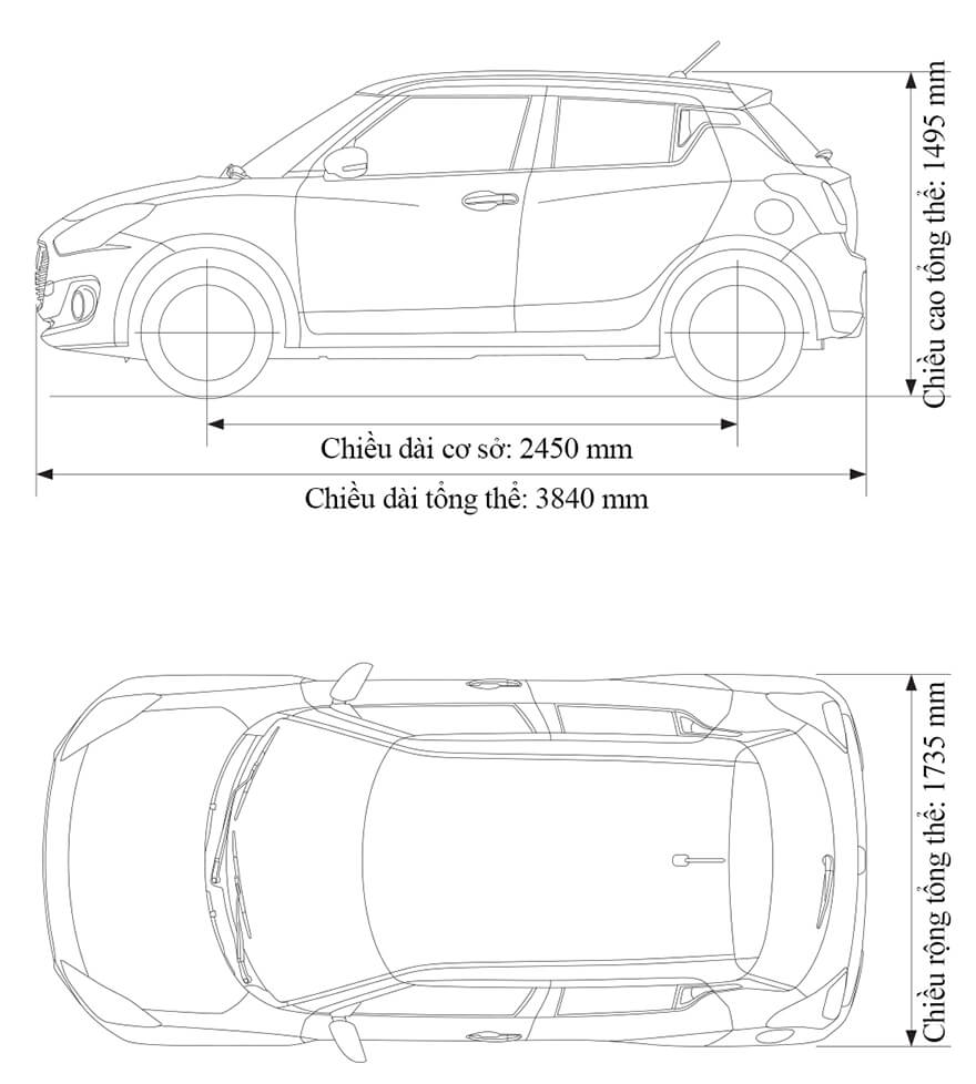 Tùy theo điều kiện và nhu cầu của mỗi khách hàng mà các hãng xe sẽ thiết kế những chiếc xe có kích thước khác nhau
